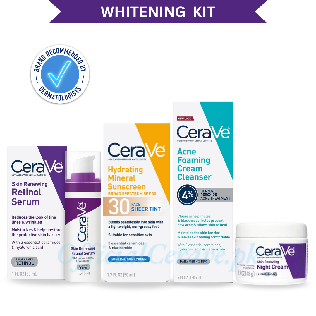 (Bundle of 4) CeraVe Whitening Kit with FREE Shipping